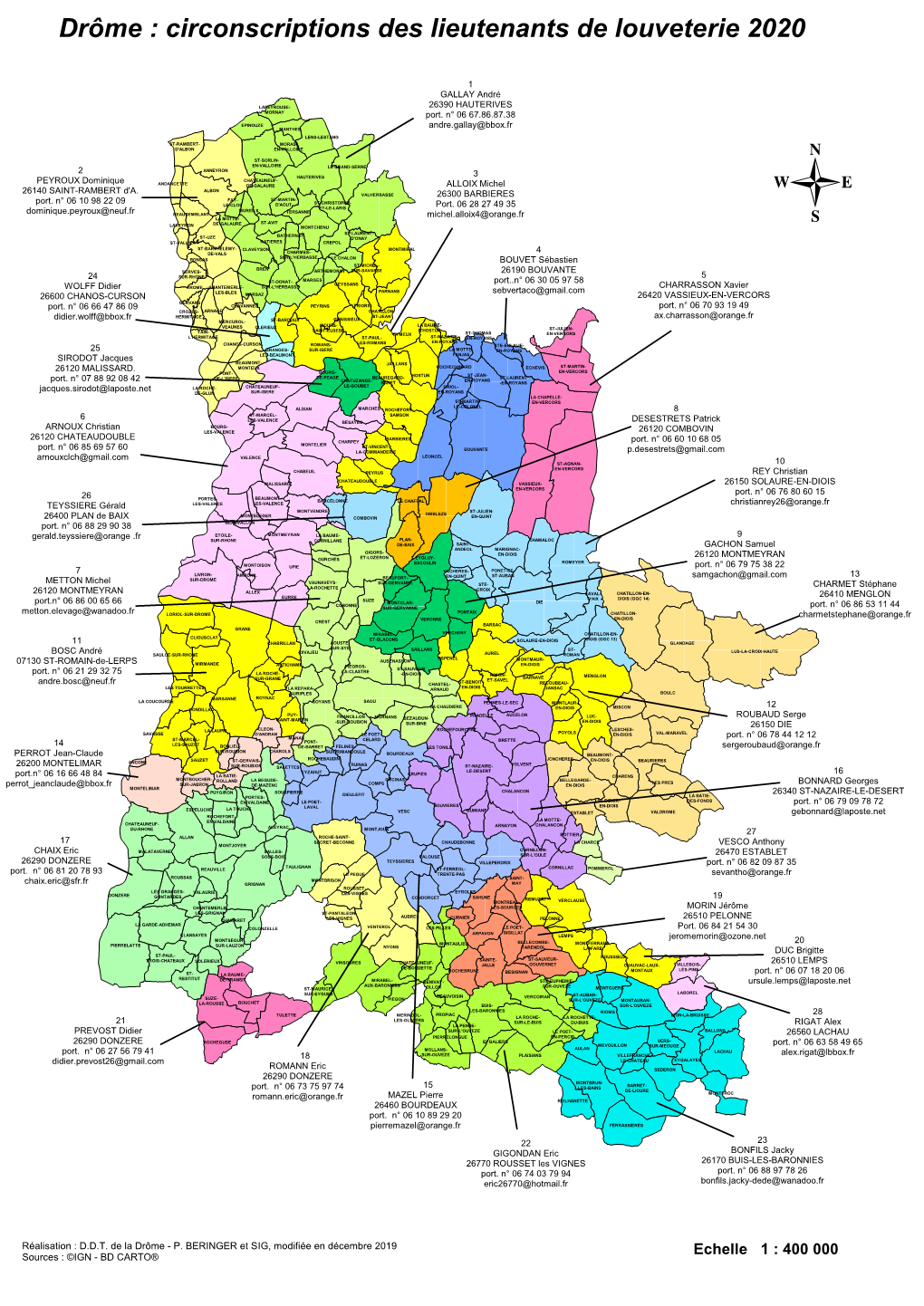 Carte Circonscriptions Louveterie Drome 2020 2024