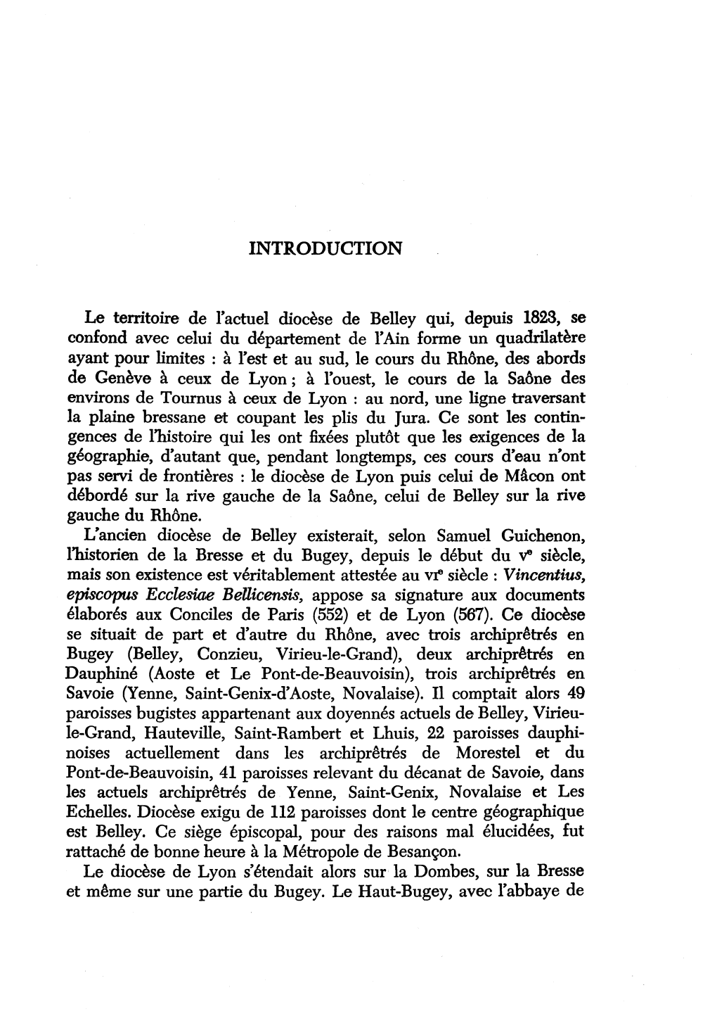 Le Diocèse De Belley Renouait Sous La Restauration Ses Liens Avec La Métropole Bisontine