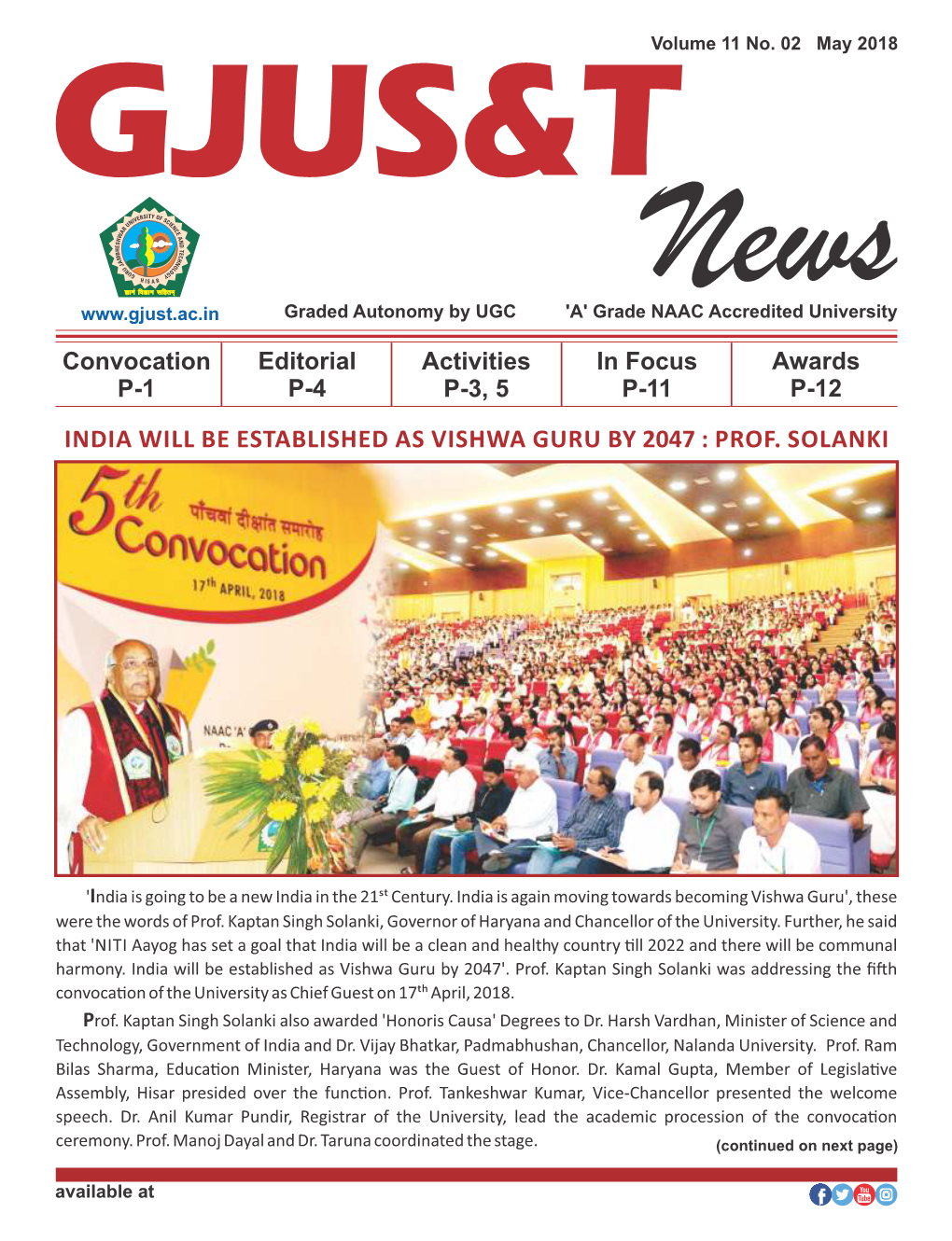 Final May 2018 News Letter