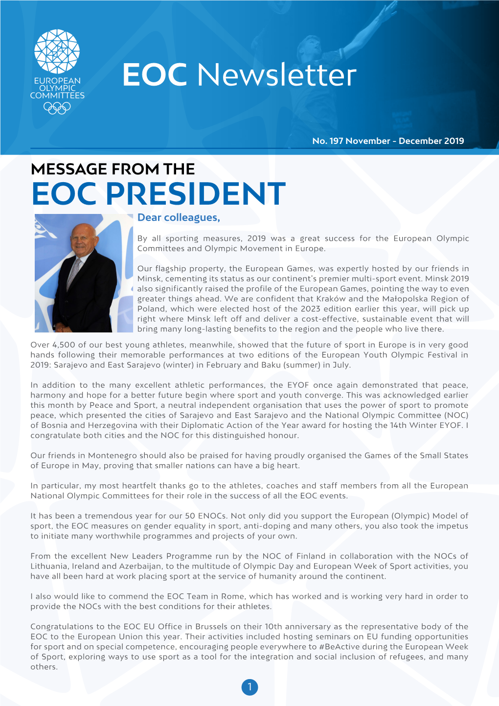 EOC PRESIDENT EOC Newsletter