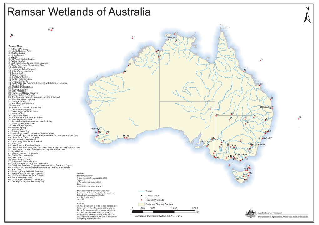 Ramsar Wetlands of Australia ± 40 61 !!