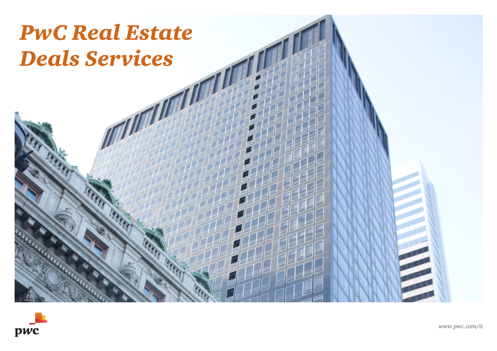 Pwc Real Estate Deals Services