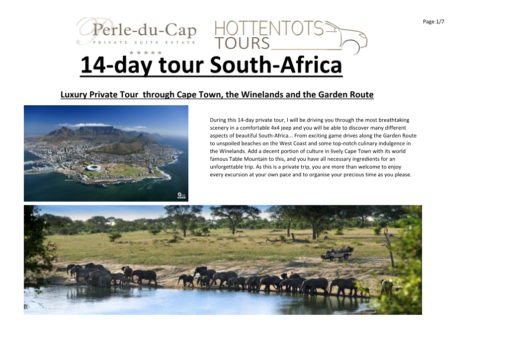 14-Day Tour South-Africa