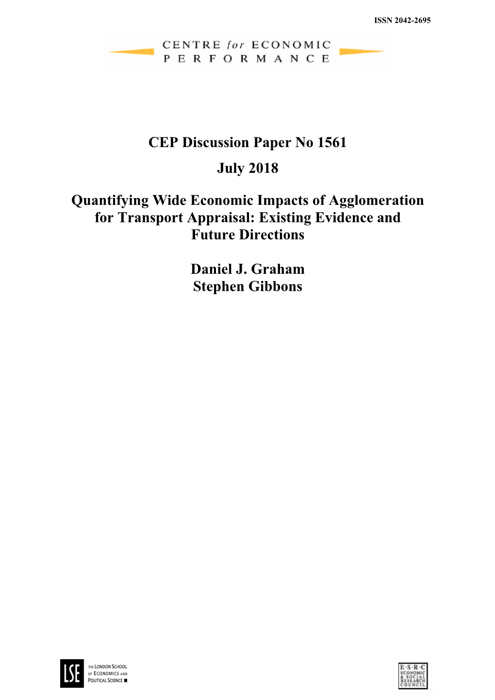 CEP Discussion Paper No 1561 July 2018 Quantifying Wide Economic