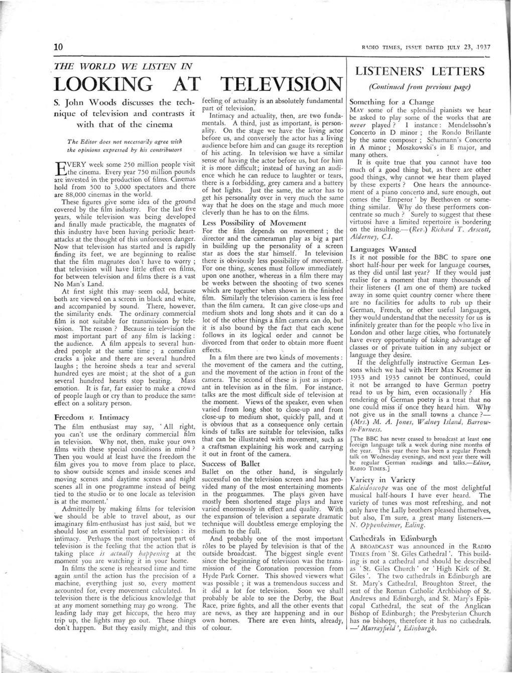 LOOKING at TELEVISION -.:: Radio Times Archive