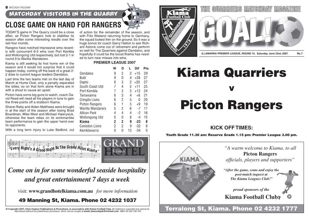 Kiama Soccer 8 Page Edition.Indd