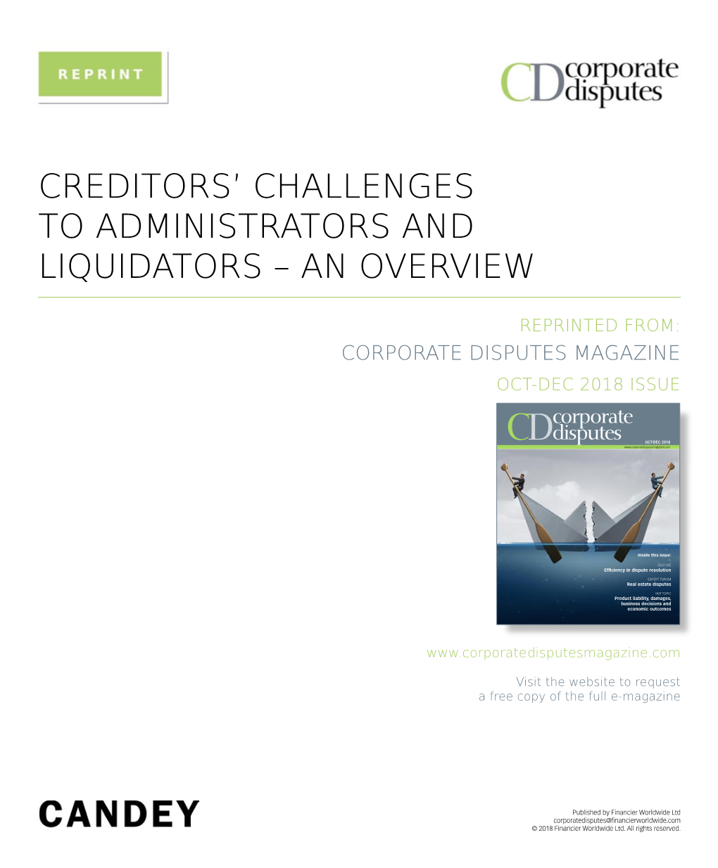 Creditors' Challenges to Administrators and Liquidators