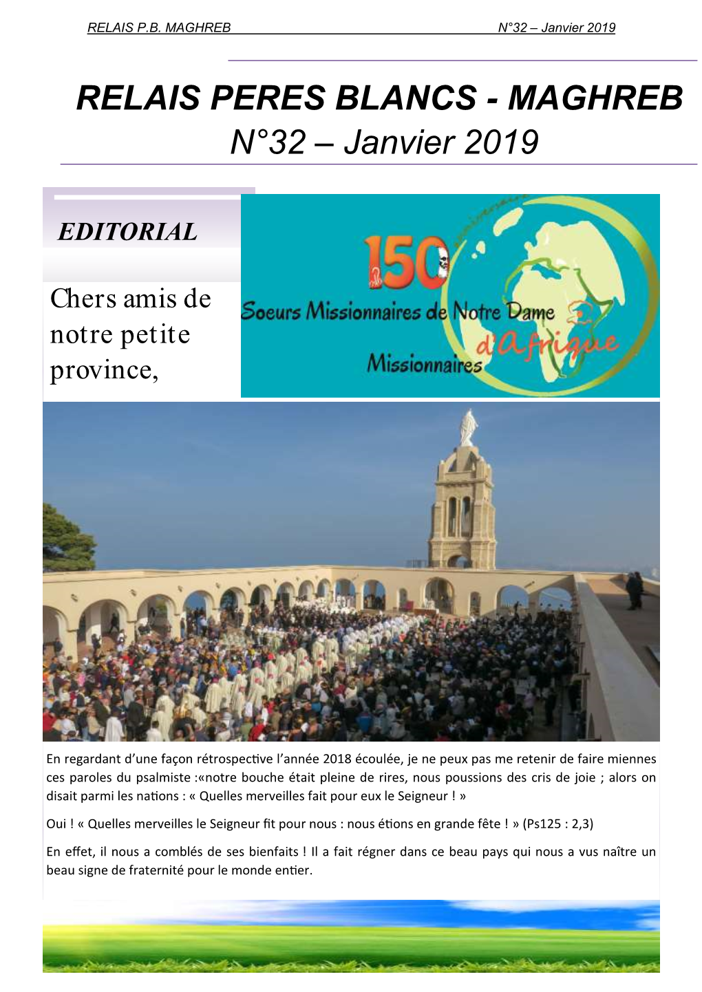 RELAIS PERES BLANCS - MAGHREB N°32 – Janvier 2019
