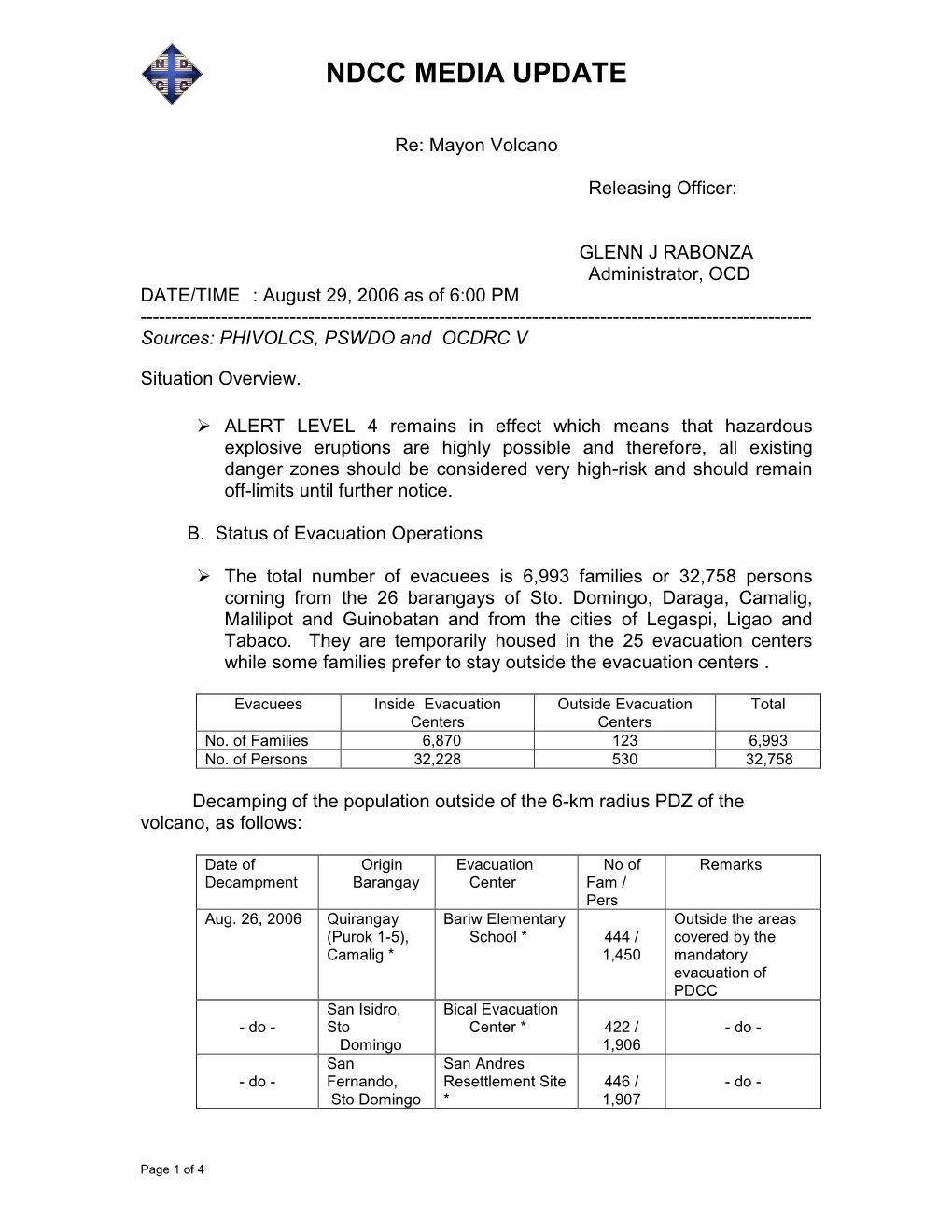 Ndcc Media Update