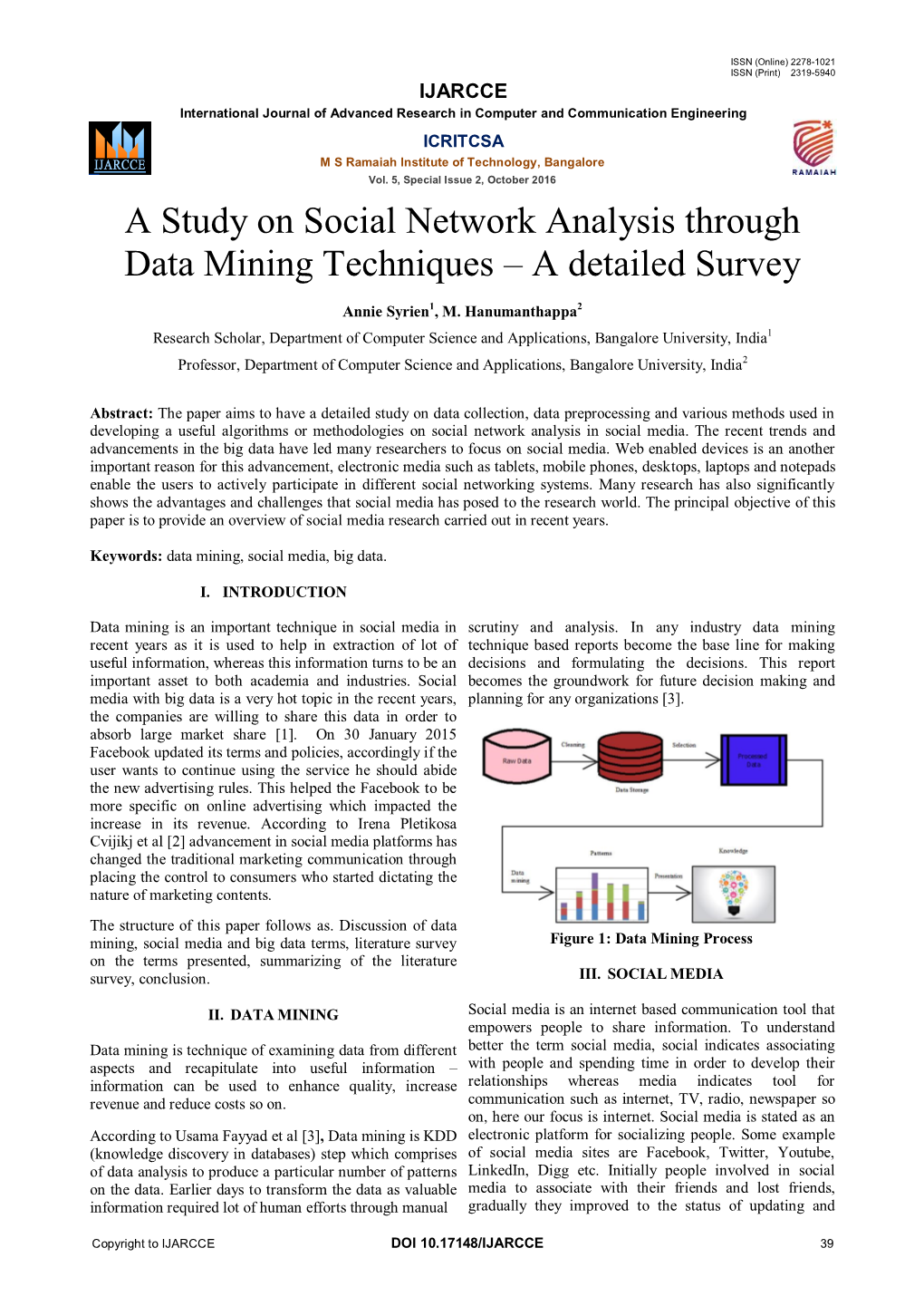 A Study on Social Network Analysis Through Data Mining Techniques – a Detailed Survey