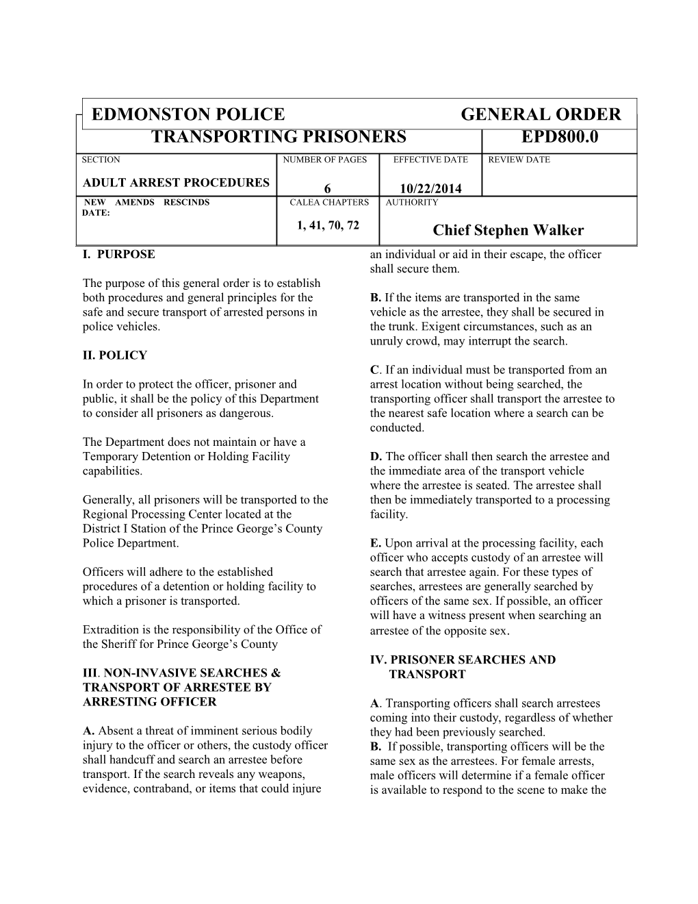 Transporting Prisoners Epd 800.0