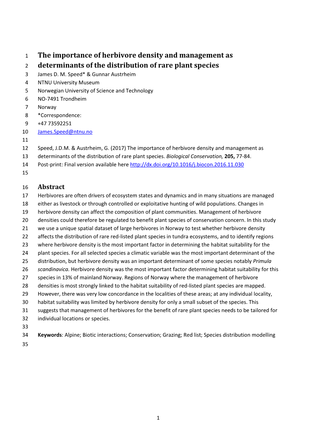 The Importance of Herbivore Density and Management As Determinants