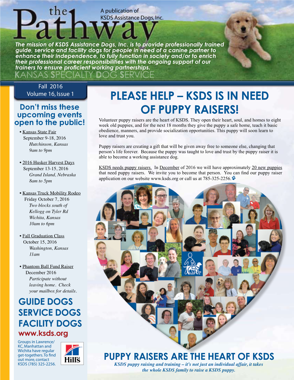 Ksds Is in Need of Puppy Raisers!