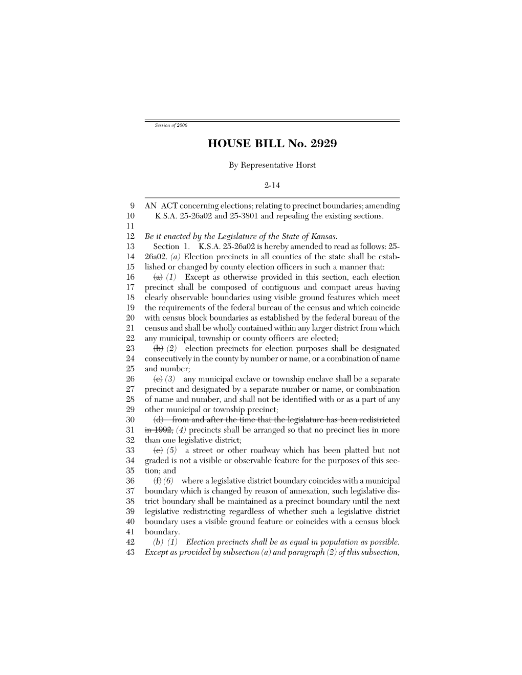 HOUSE BILL No. 2929