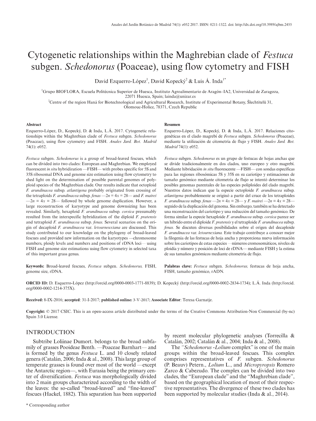 Cytogenetic Relationships Within the Maghrebian Clade of Festuca Subgen