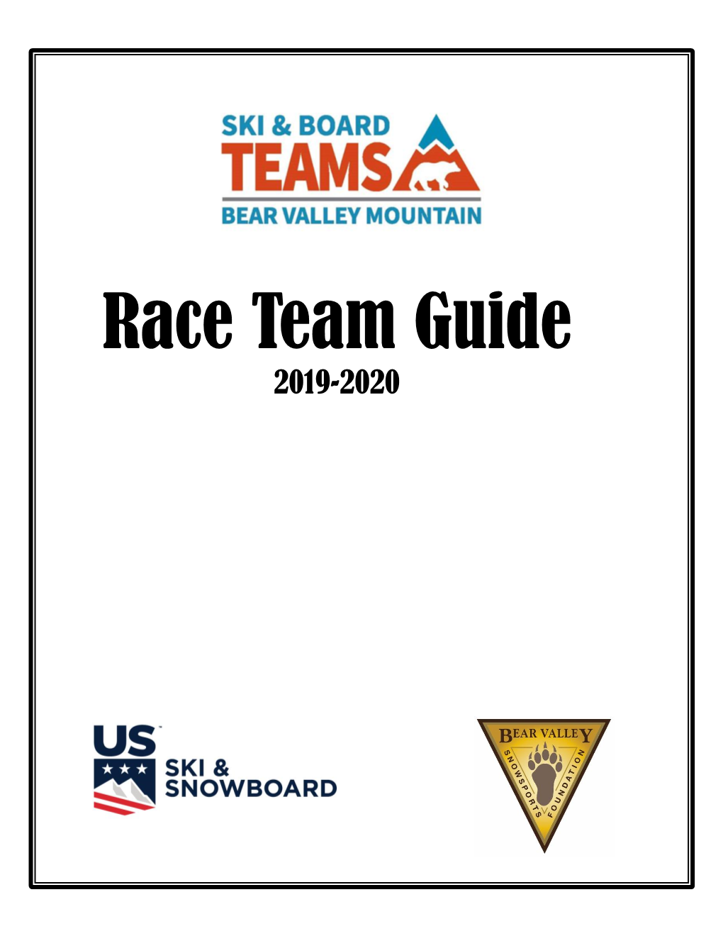 Race Team Guide 2019-2020