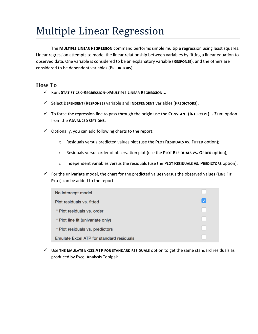 Multiple Linear Regression