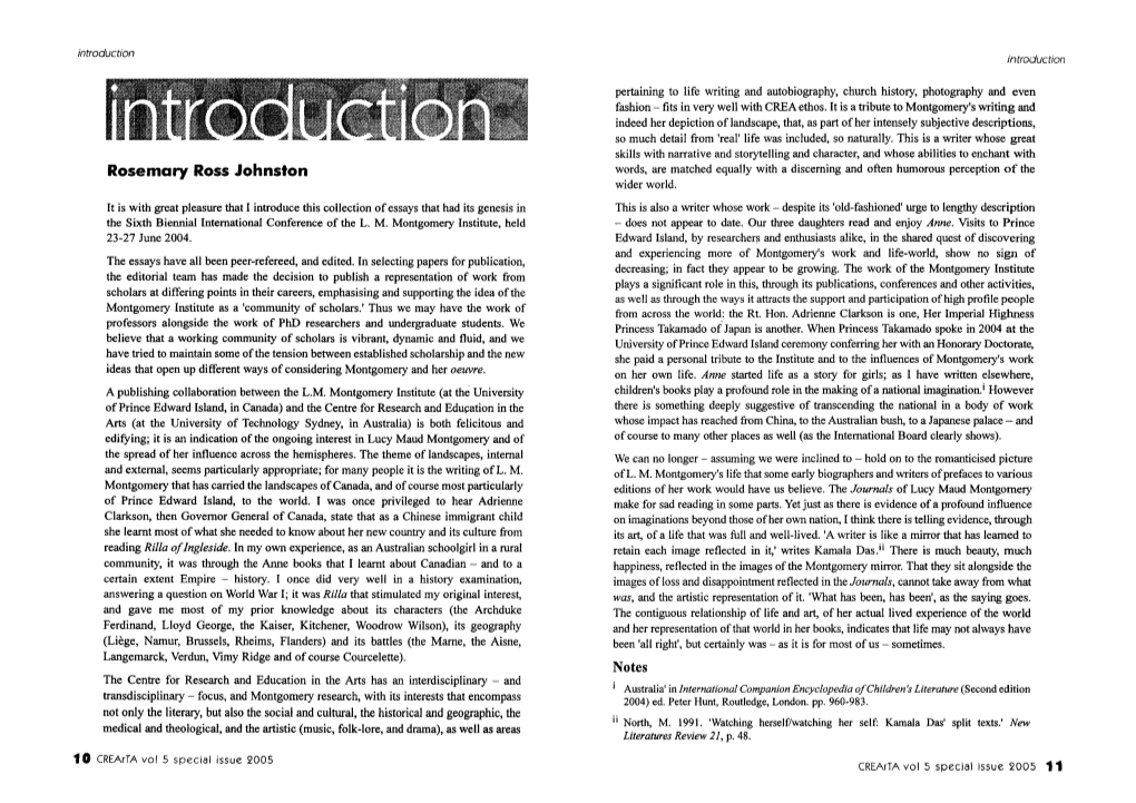 Rosemary Ross Johnston Words, Are Matched Equally with a Discerning and Often Humorous Perception of the Wider World