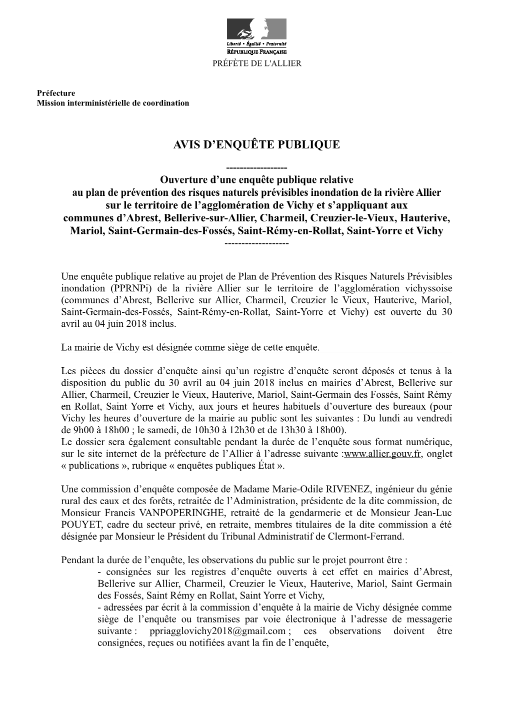 Abrest, Bellerive-Sur-Allier, Charmeil, Creuzier-Le-Vieux, Hauterive, Mariol, Saint-Germain-Des-Fossés, Saint-Rémy-En-Rollat, Saint-Yorre Et Vichy