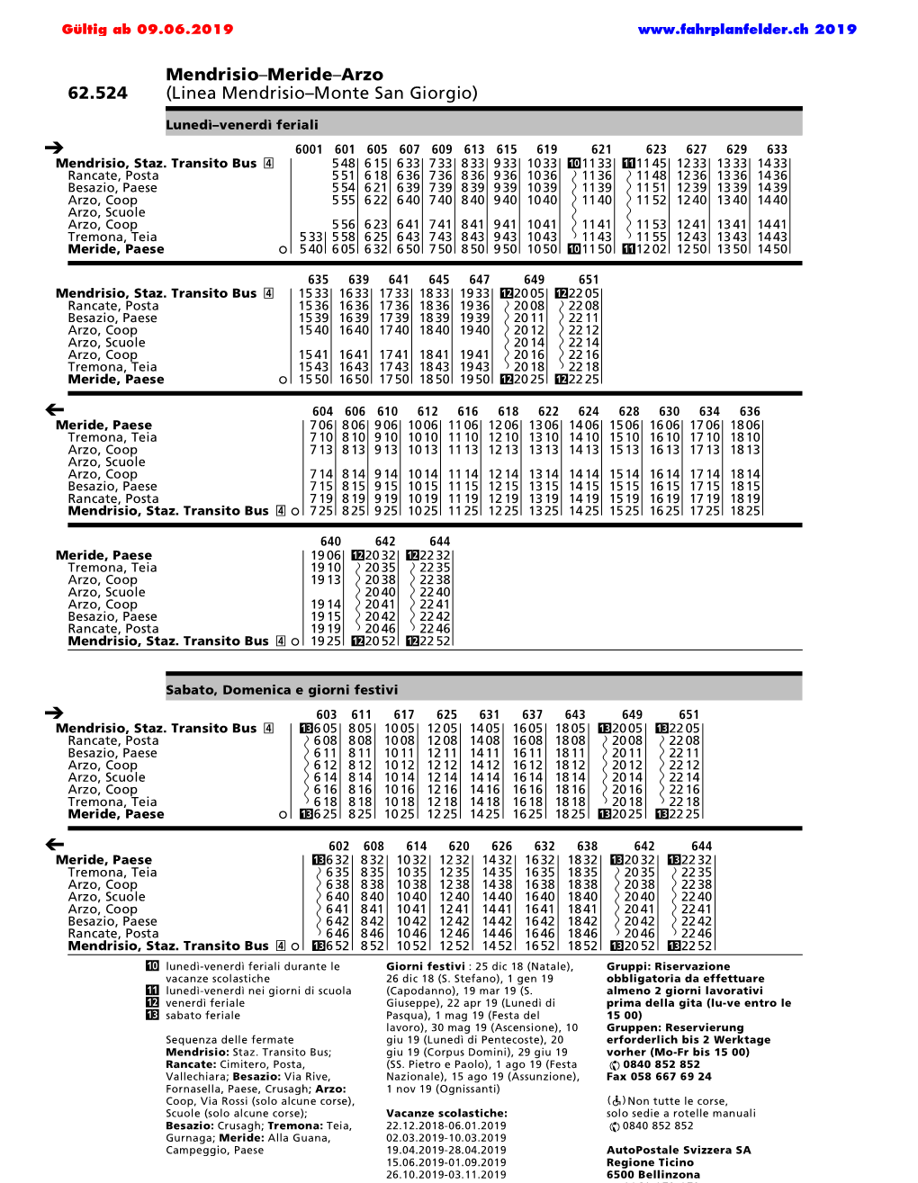 62.524 Mendrisio–Meride–Arzo