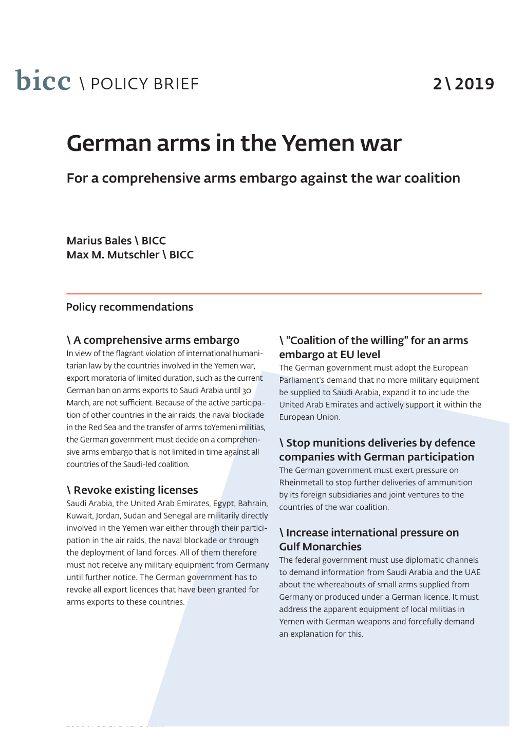 German Arms in the Yemen War