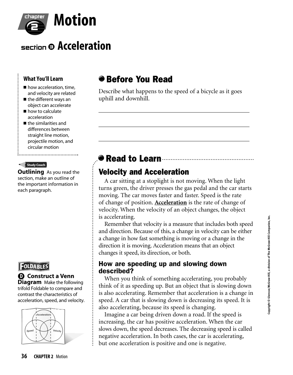 Motion Projectile Motion,And Straight Linemotion, Differences Between the Similaritiesand 2 CHAPTER 2 Acceleration Make Thefollowing As Youreadthe ●