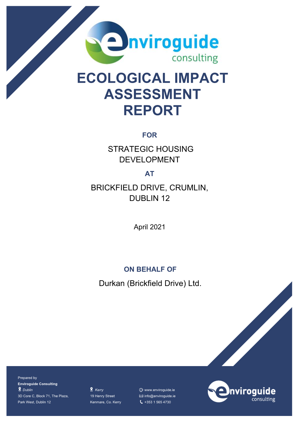 Ecological Impact Assessment Report Brickfield Drive, Crumlin, Dublin 12