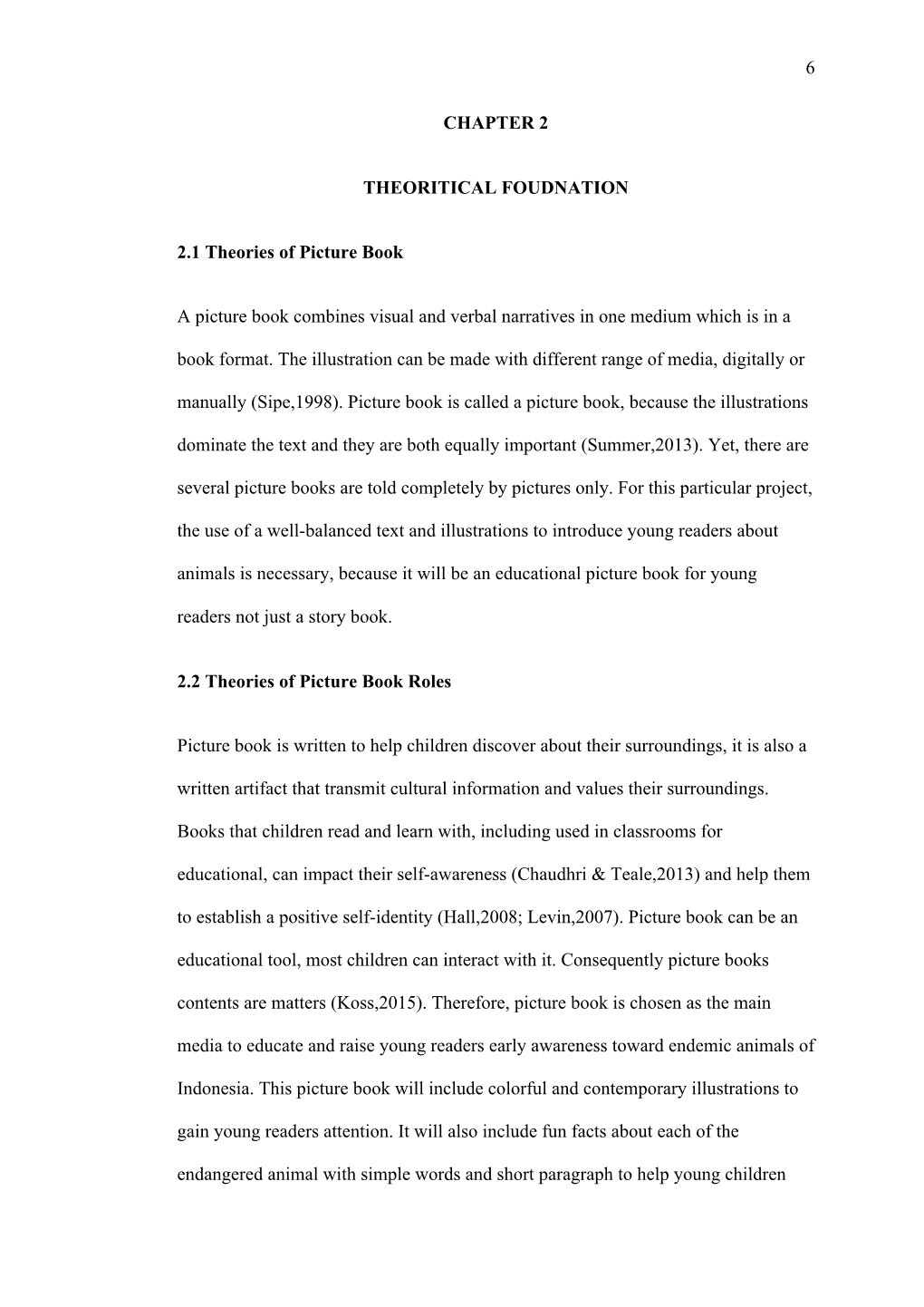 6 CHAPTER 2 THEORITICAL FOUDNATION 2.1 Theories Of