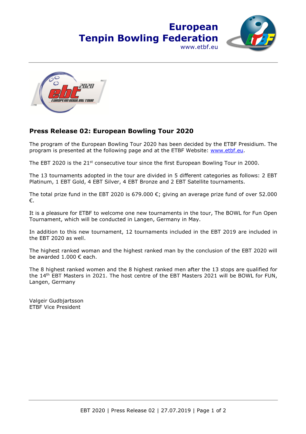 European Tenpin Bowling Federation