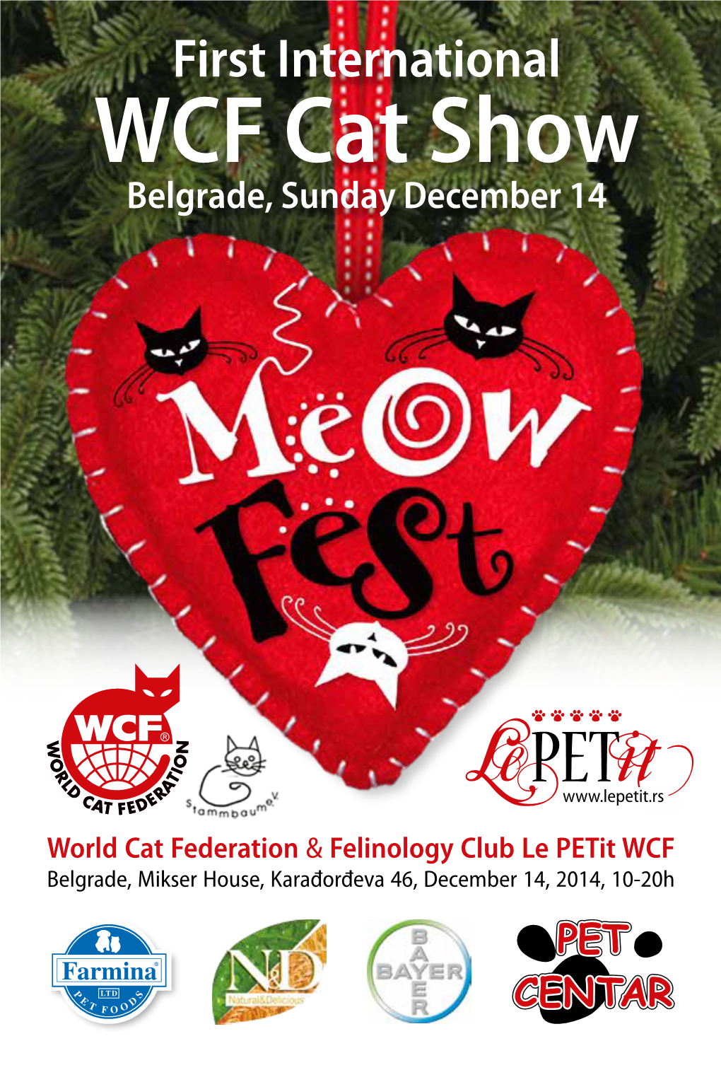 WCF Cat Show Belgrade, Sunday December 14