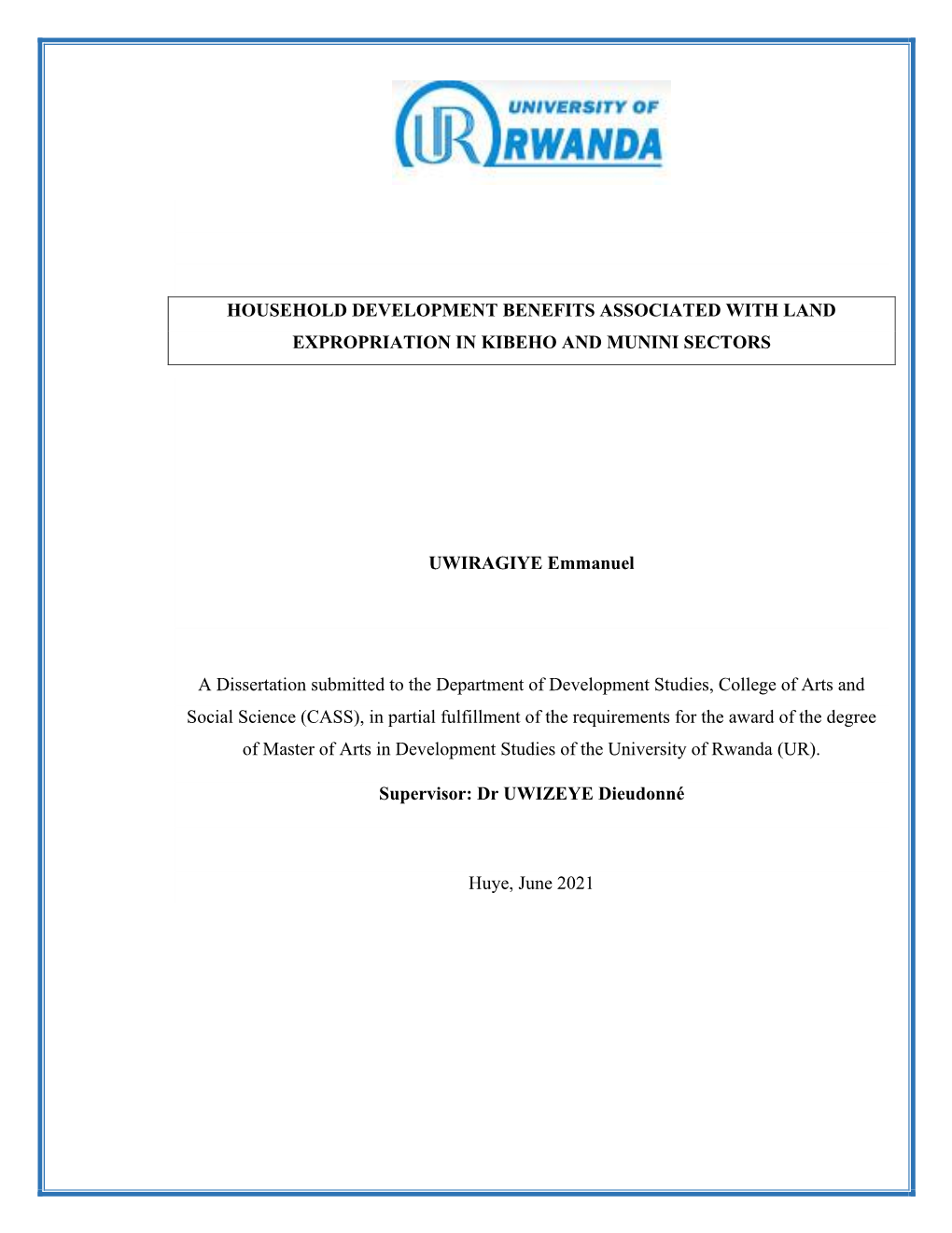 THESIS UWIRAGIYE Emmanuel.Pdf