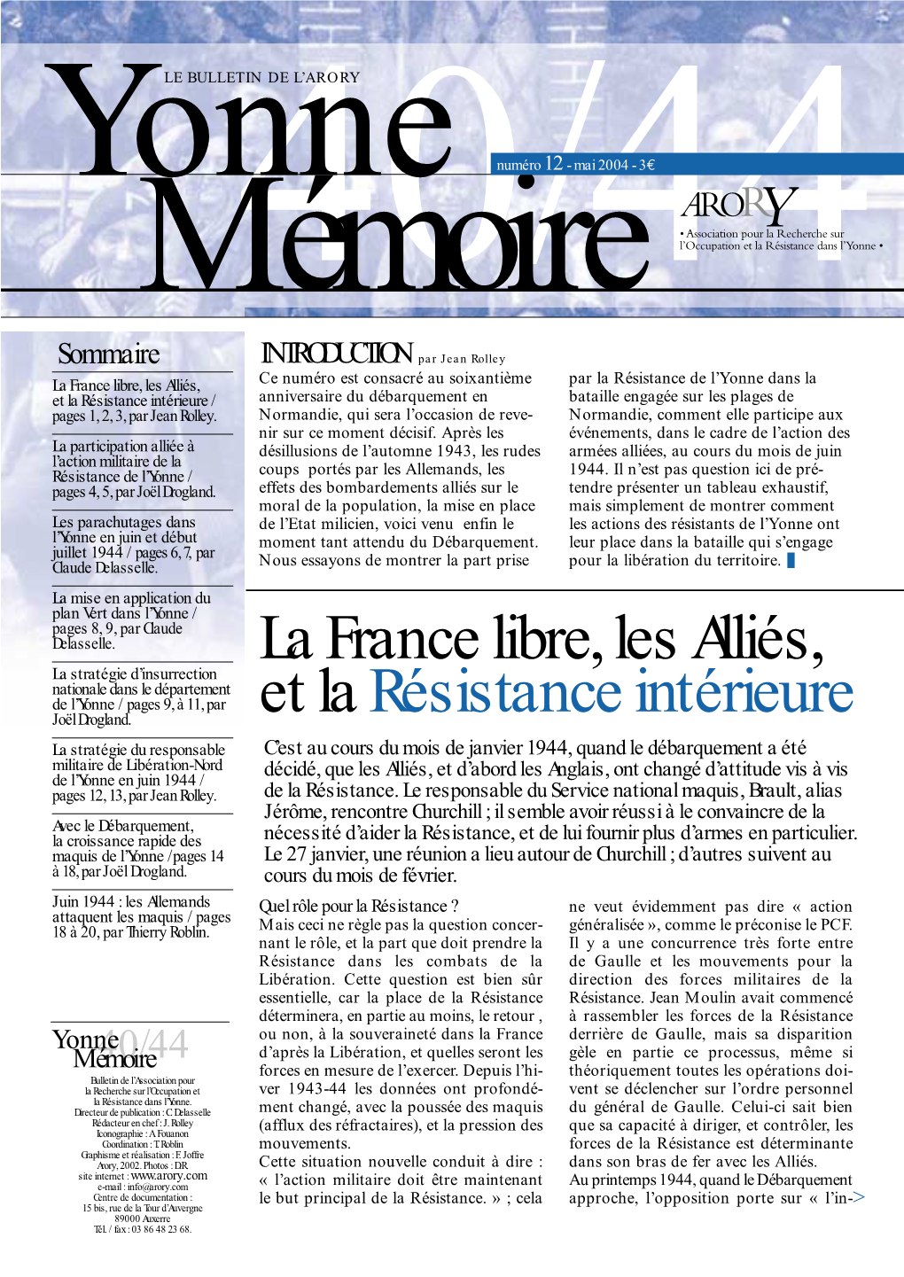 Yonne Mémoire