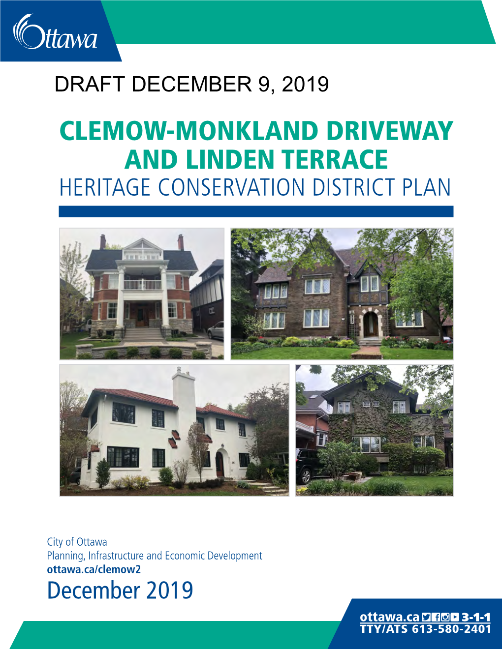 Clemow-Monkland Driveway and Linden Terrace Heritage Conservation District Plan