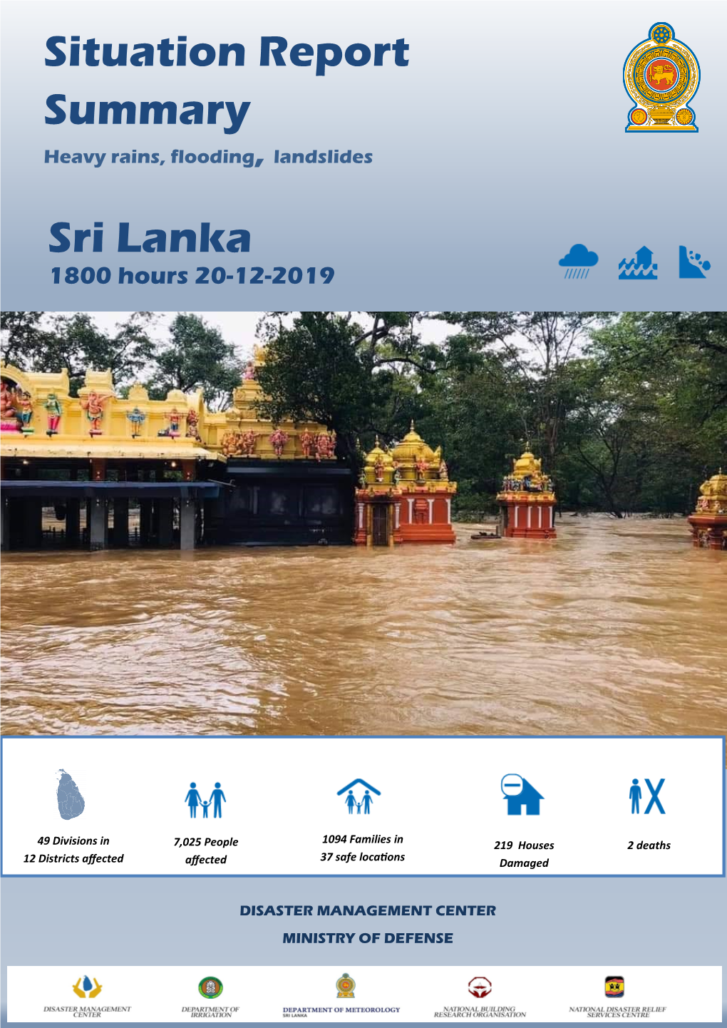Sri Lanka Situation Report Summary
