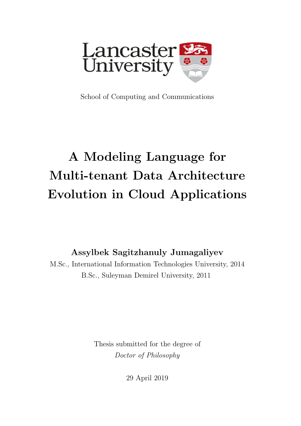 A Modeling Language for Multi-Tenant Data Architecture Evolution in Cloud Applications