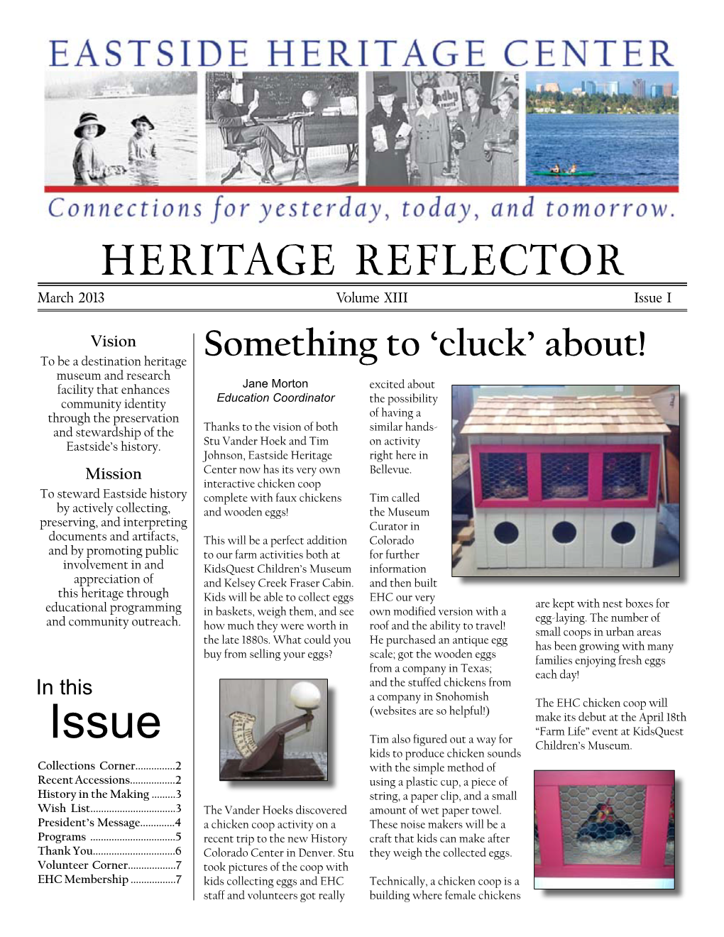 HERITAGE REFLECTOR March 2013 Volume XIII Issue I