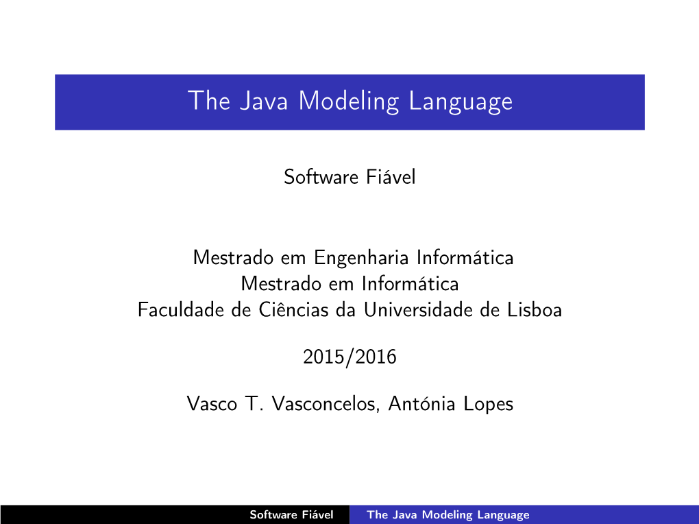 The Java Modeling Language