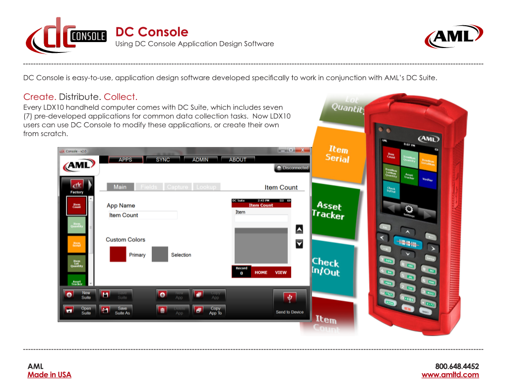 DC Console Using DC Console Application Design Software