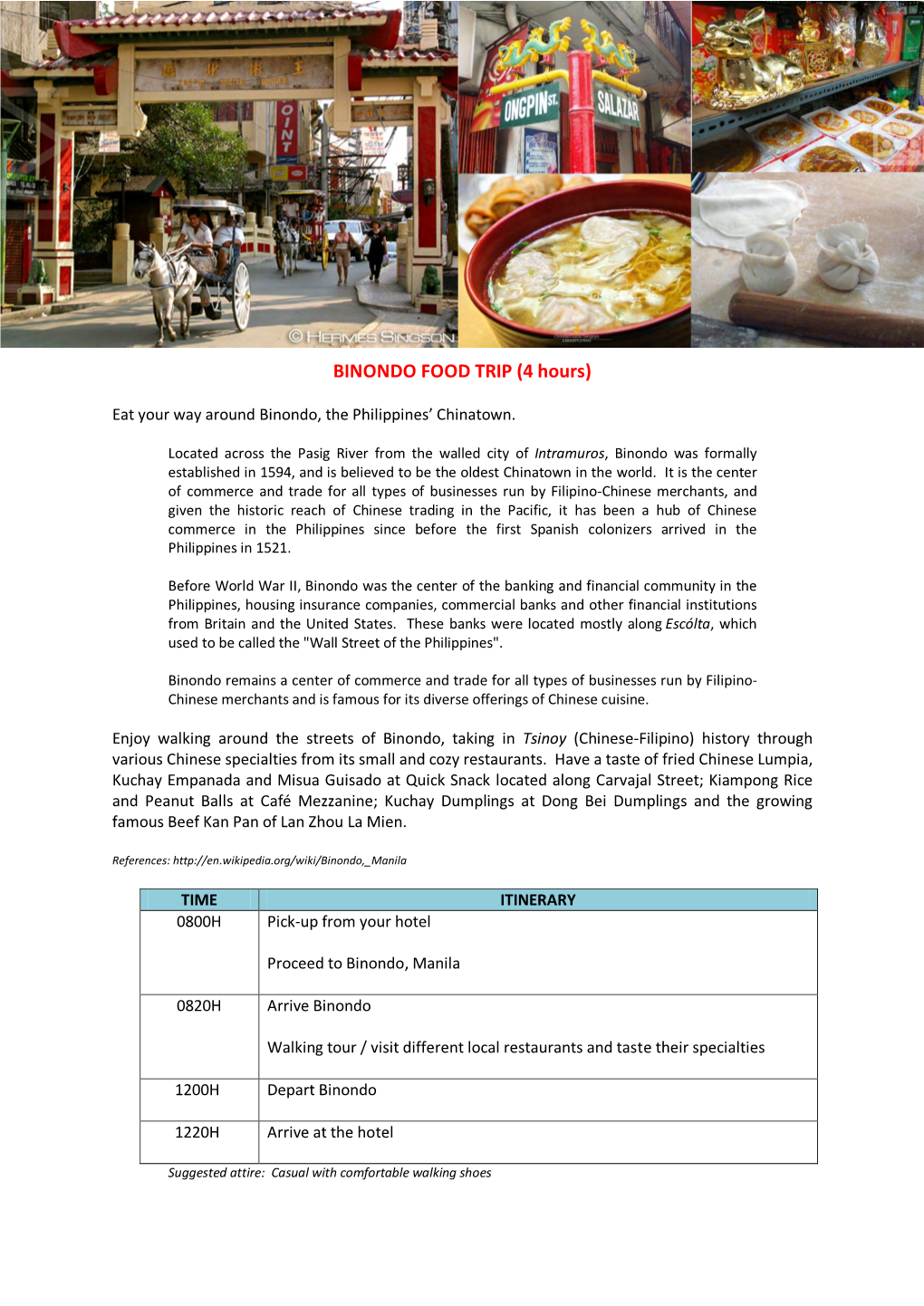 BINONDO FOOD TRIP (4 Hours)