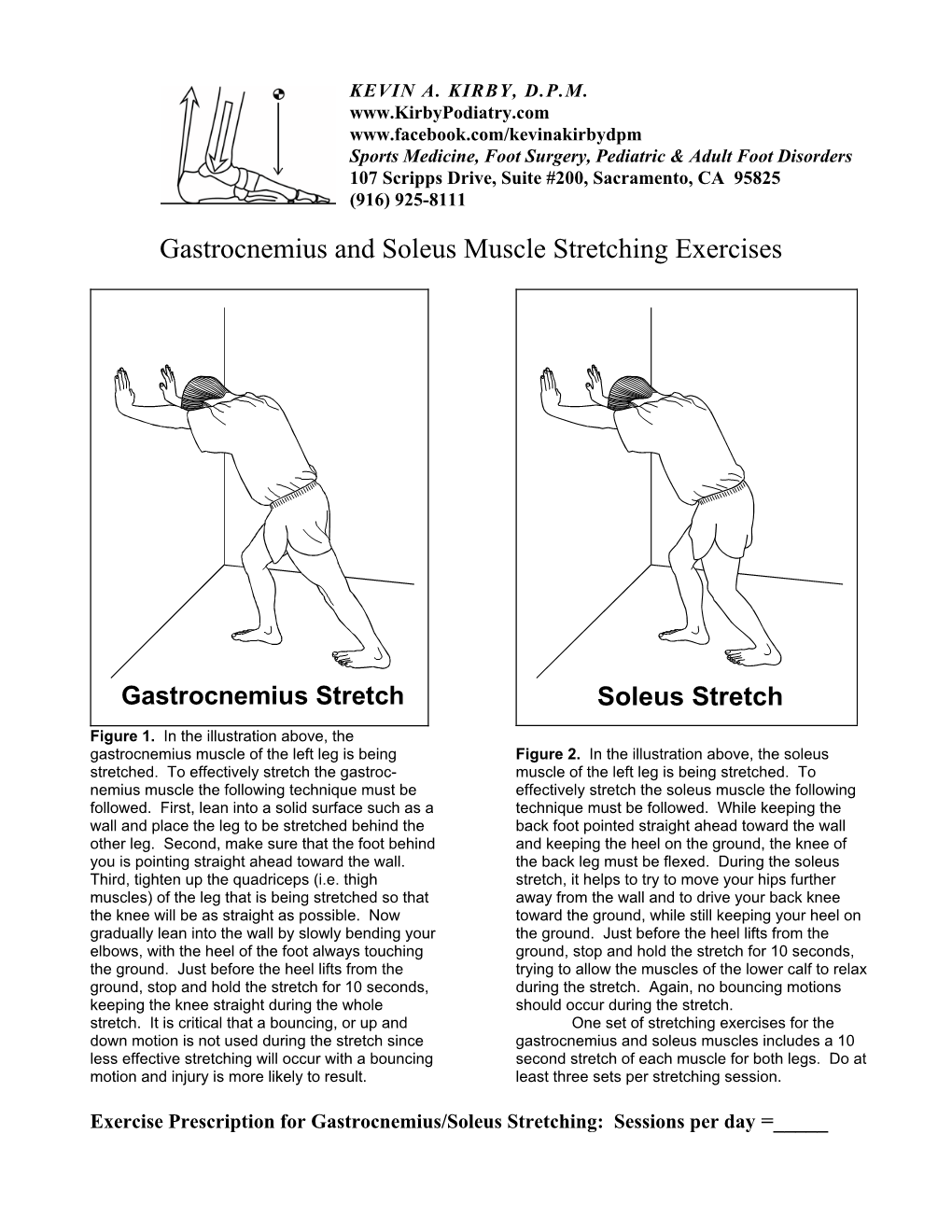 Gastrocnemius and Soleus Muscle Stretching Exercises