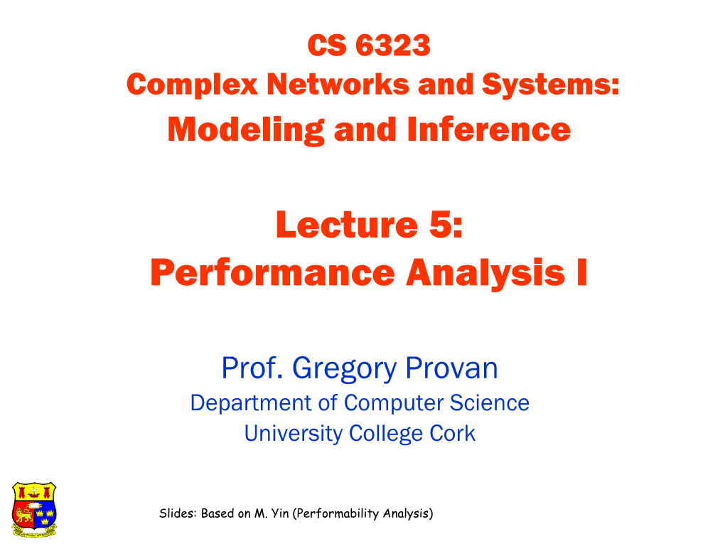 Performance Analysis I