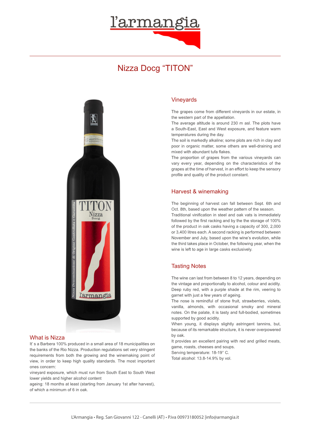 Nizza Docg “TITON”