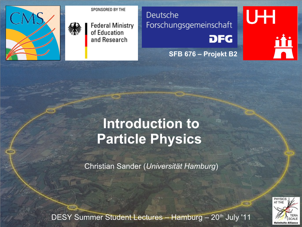 Introduction to Particle Physics