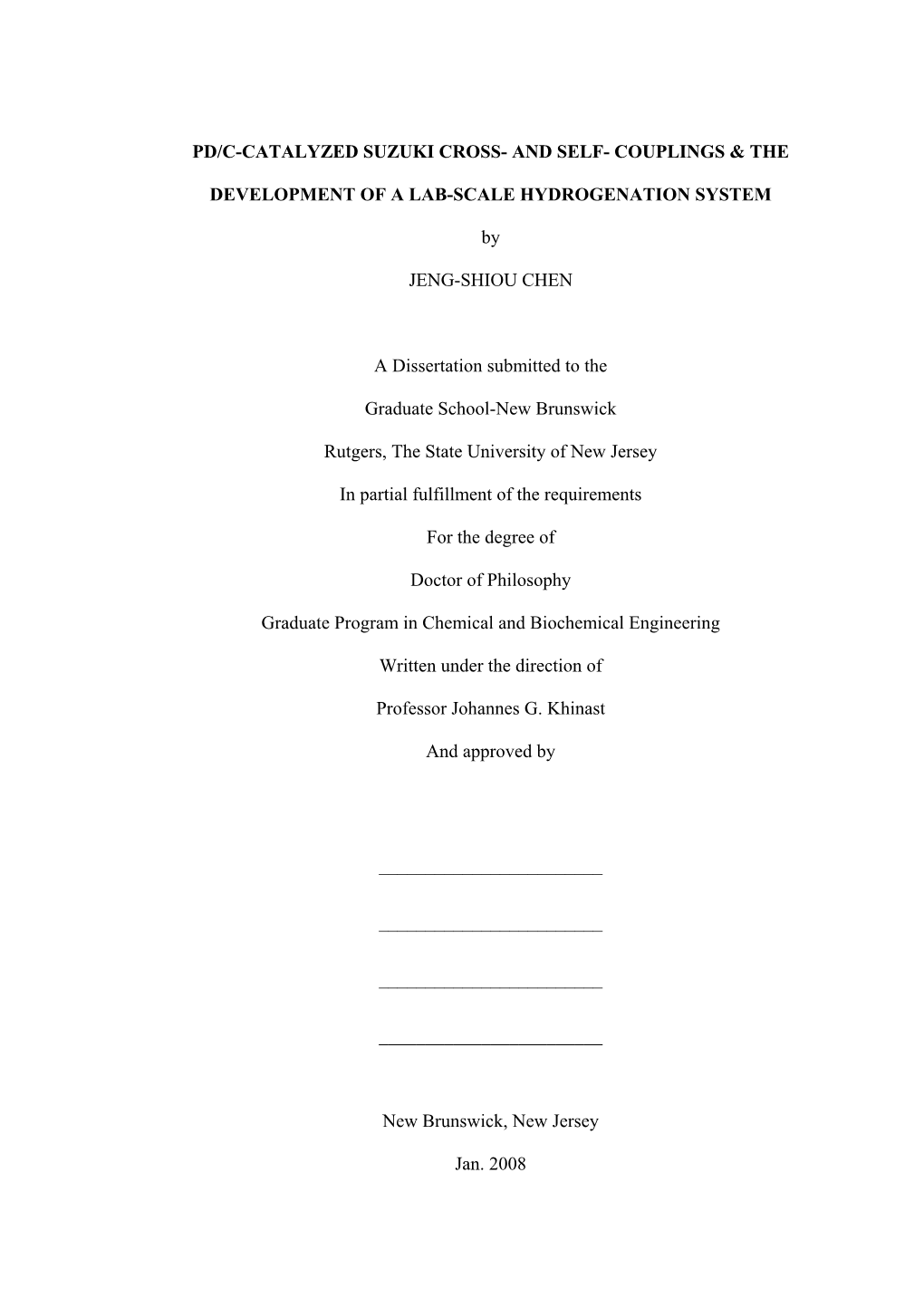 Pd/C-Catalyzed Suzuki Cross- and Self- Couplings &