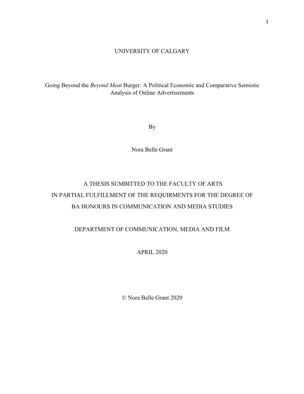 Going Beyond the Beyond Meat Burger: a Political Economic and Comparative Semiotic Analysis of Online Advertisements