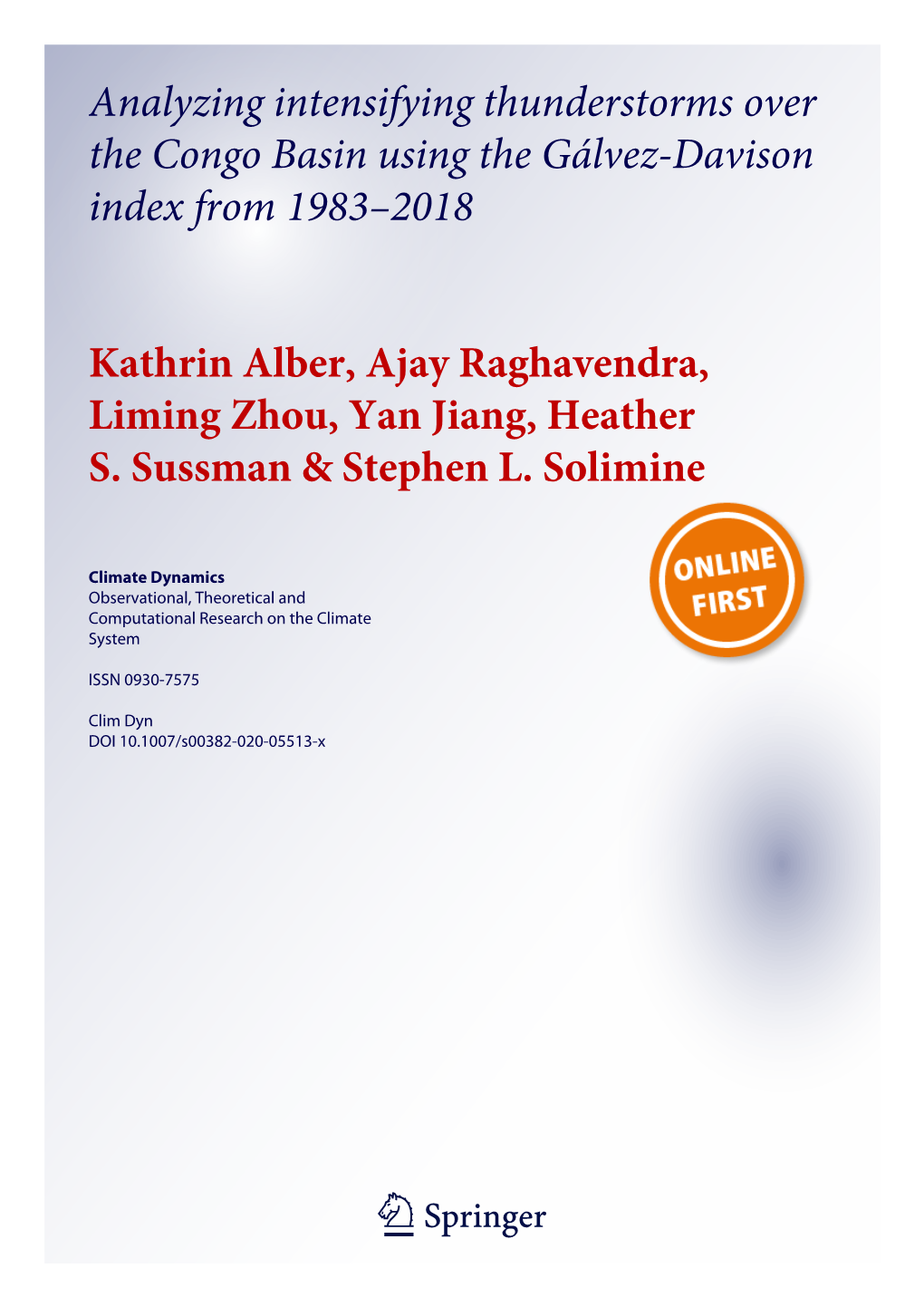 Analyzing Intensifying Thunderstorms Over the Congo Basin Using the Gálvez-Davison Index from 1983–2018