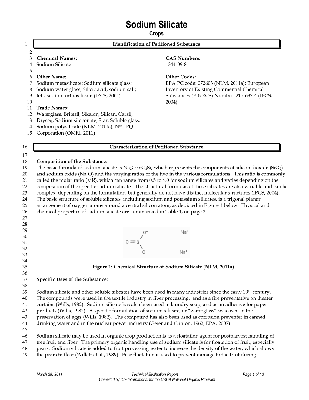 Sodium Silicate Crops