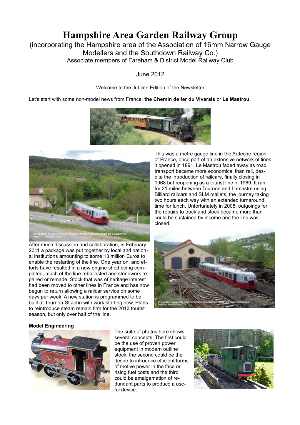 Hampshire Area Garden Railway Group