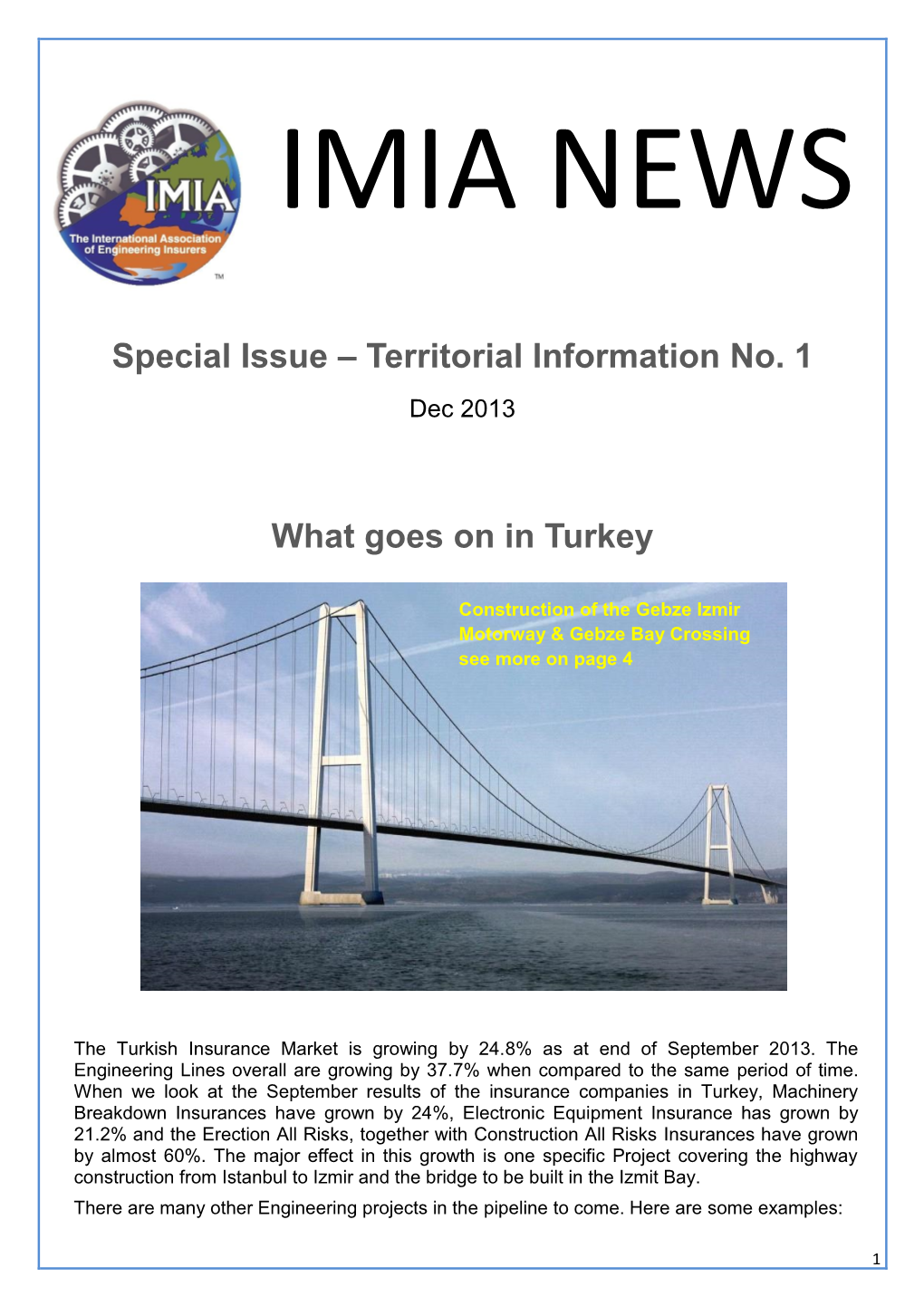 Special Issue – Territorial Information No. 1 What Goes on in Turkey