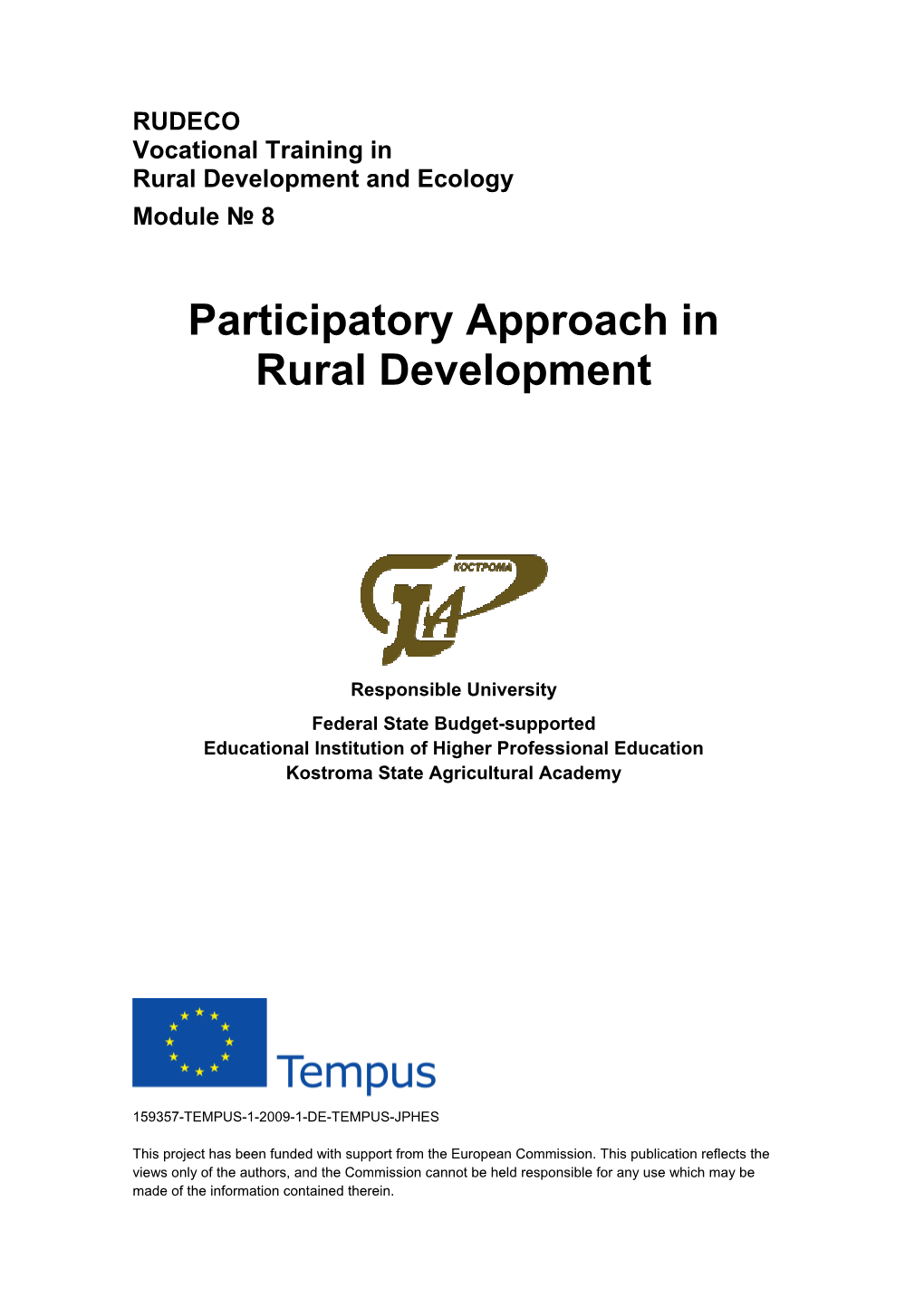 Participatory Approach in Rural Development